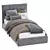 Modern Style Bed 214 - Two Color Options - 90 x 195 cm 3D model small image 3