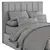 Modern Style Bed 214 - Two Color Options - 90 x 195 cm 3D model small image 5