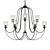 Modern Bowman 9-Light Chandelier 3D model small image 1