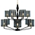 Elegant Glass Chandelier Illumination 3D model small image 1