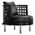 Minotti Torii Nest Modern Armchair 3D model small image 1