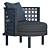 Minotti Torii Nest Modern Armchair 3D model small image 4