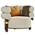 Mezzo Rogers Armchair: Modern Elegance for Your Home 3D model small image 1