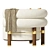 Mezzo Rogers Armchair: Modern Elegance for Your Home 3D model small image 4