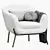 Elegant Albertson Armchair 3D model small image 2