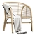 Lombok Rattan Lounge Chair: Exquisite Handcrafted Design 3D model small image 4