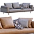 Modern Minotti Sofa: Brasilia 3D model small image 5