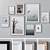 Modern Frame Set: Wall Paintings 3D model small image 1