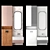 Complete Bathroom Set 17 - Sink, Faucet, Mirror, Cabinet, Lighting 3D model small image 3