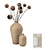 Stylish Stoneware Vase Set 3D model small image 1