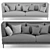 Bonaldo Lars High Sofa 3D model small image 5