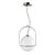Lokborne Frosted Glass Chandelier - Exquisite Lighting Solution 3D model small image 4