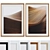 Modern Abstract Wooden Frame Set 3D model small image 1