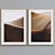 Modern Abstract Wooden Frame Set 3D model small image 3