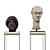 Sculpted Heads Pedestal Stand 3D model small image 4