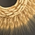 Wheat Spikelet Décor - Natural Wall Wreath 3D model small image 7