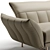 Stylish On Line Leather Sofa 3D model small image 2