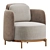 Elegant Minotti Tape Armchair 3D model small image 1