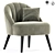 Elegant Banarp Channel Armchair 3D model small image 1