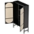 Vintage Webbed Storage Cabinet 3D model small image 6