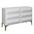 Sierra White Lacquered Chest of Drawers 3D model small image 2