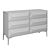 Sierra White Lacquered Chest of Drawers 3D model small image 3