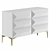 Sierra White Lacquered Chest of Drawers 3D model small image 4