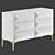 Sierra White Lacquered Chest of Drawers 3D model small image 7