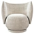 Sleek Swivel Lounge Chair 3D model small image 2