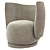 Sleek Swivel Lounge Chair 3D model small image 4