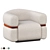 Modern Malibu Armchair: Dooq Design 3D model small image 2