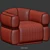 Modern Malibu Armchair: Dooq Design 3D model small image 7