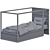 KURA KURA Double Bed - Stylish and Versatile 3D model small image 4