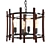 Industrial Style 4-Lamp Chandelier 3D model small image 1