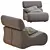 Club Comfort: Kave Home Fauteuil 3D model small image 3