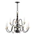 Bold Elegance: Williamsburg Black Chandelier 3D model small image 1