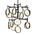 Elegant 15-Light Dark Bronze Chandelier 3D model small image 1