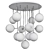 Italian Brilliance: Glass & Brass Chandelier 3D model small image 2