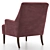 Elegant Elsie Upholstered Armchair 3D model small image 2