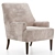 Elegant Elsie Upholstered Armchair 3D model small image 3