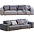 Modern Cross-Design Sofa 3D model small image 6