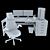 Elegant Office Furniture Set 3D model small image 5