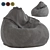 Cozy Beanbag Chair - 4 Color Options 3D model small image 1