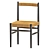 Zara Mango Wood Table & Woven Chairs 3D model small image 3