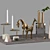 Cute Gold Crafts Decor Set 3D model small image 5