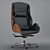 Luxter Vaghi Executive Armchair: Elevated Office Elegance 3D model small image 1