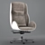 Luxter Vaghi Executive Armchair: Elevated Office Elegance 3D model small image 2