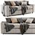 West Elm Urban 2 Seats - Modern Stylish Sofa 3D model small image 1