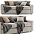 West Elm Urban 2 Seats - Modern Stylish Sofa 3D model small image 4