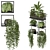 Rustic Concrete Pot Indoor Plants - Set 138 3D model small image 2